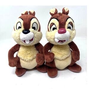 Chip N' Dale Chipmunks 9" Plush Stuffed Disneyland Walt Disney World Parks